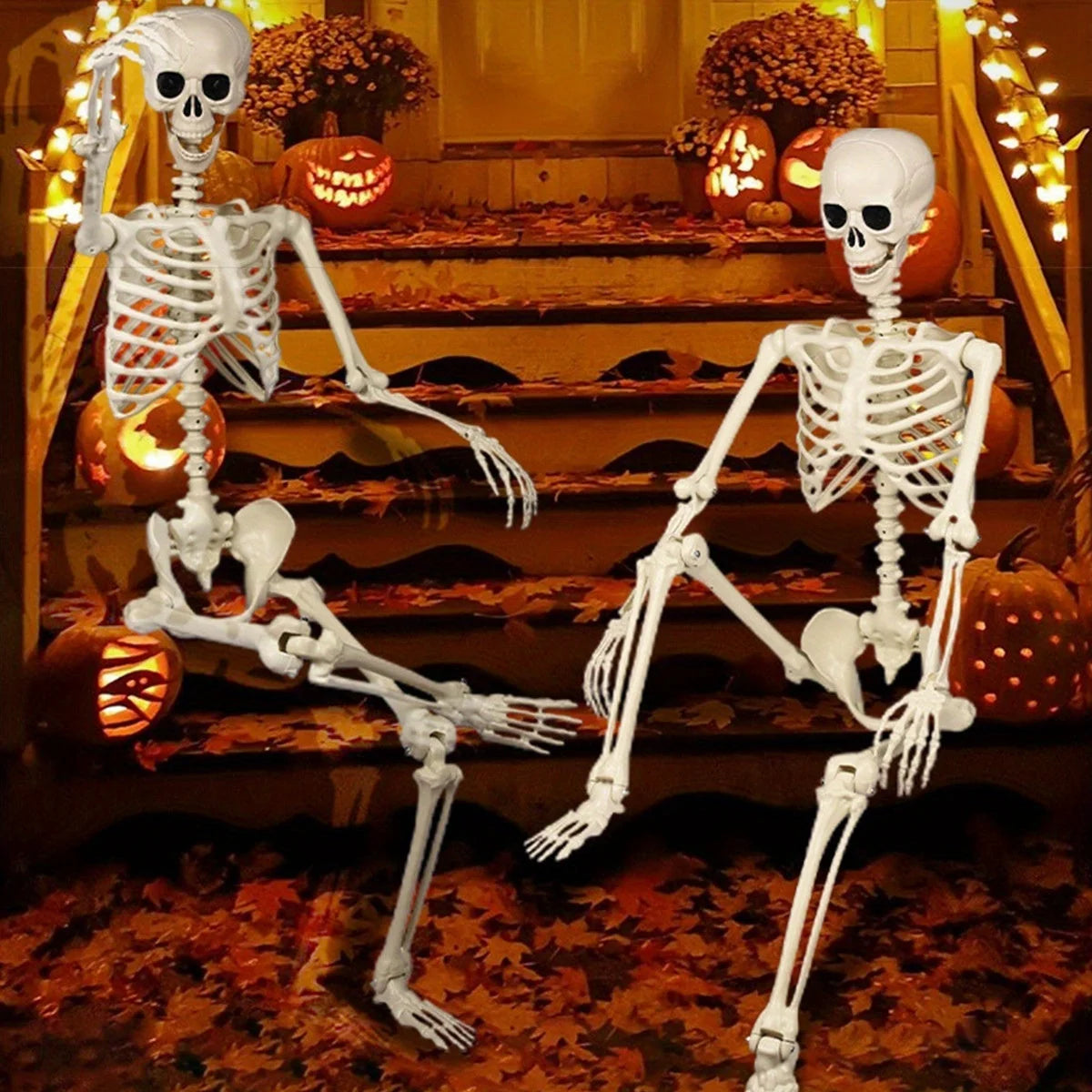 Large 5.5ft Halloween Skeleton Posable Outdoor Display Figure 3