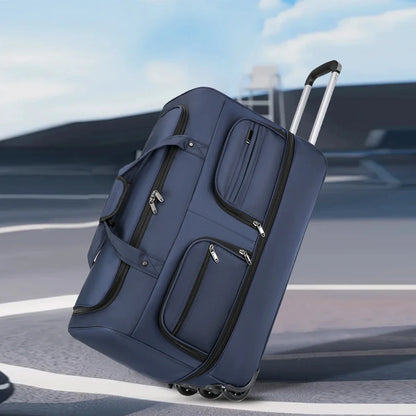 Large Capacity Waterproof Travel Duffel Bag with Wheels for Men & Women 7