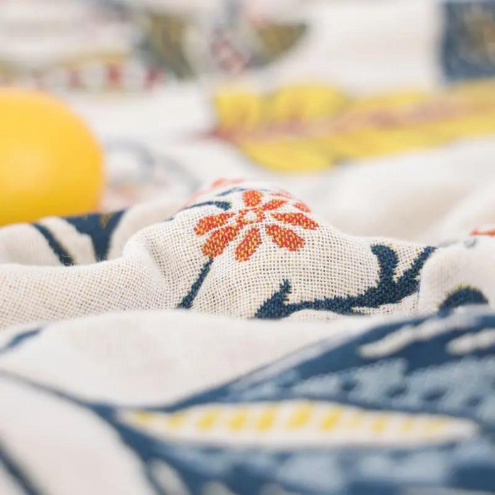 Living Room Rustic Floral Throw Blanket | Reversible Design 3