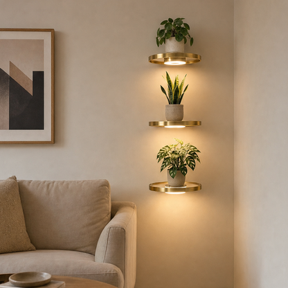 Lumishel – Round LED Floating Wall Shelf 1