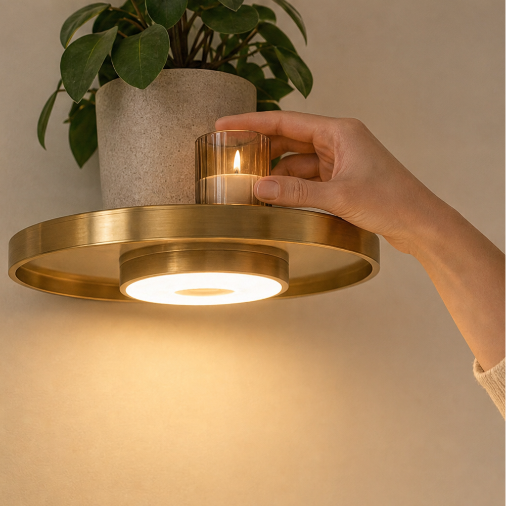 Lumishel – Round LED Floating Wall Shelf 3