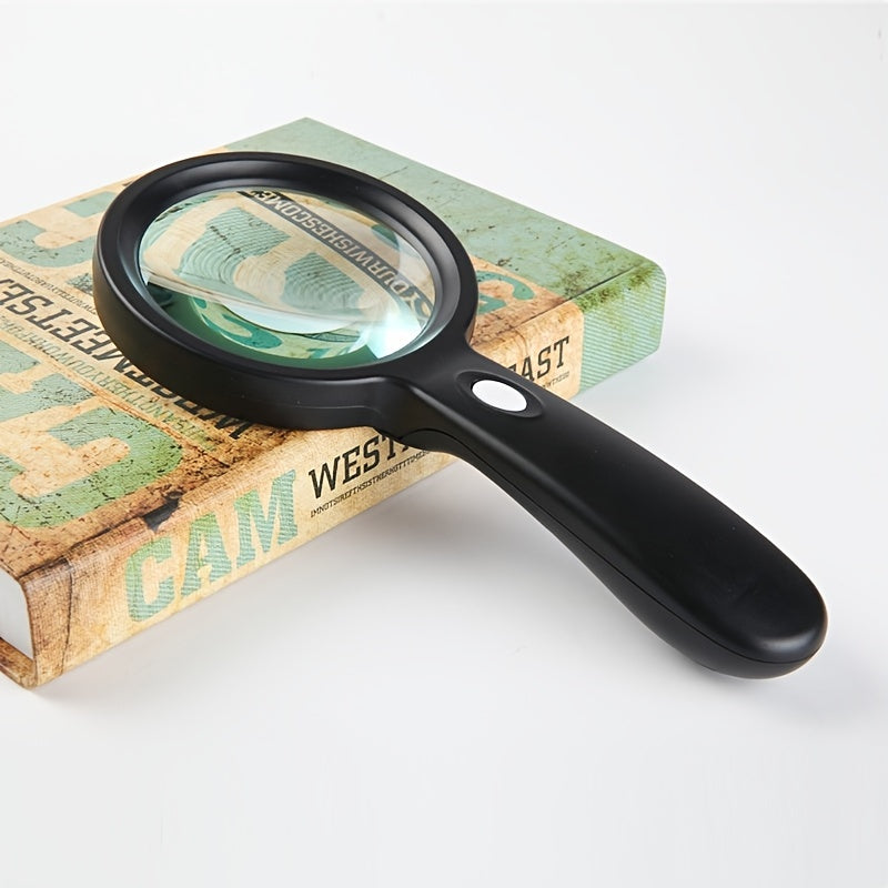 Lumora 10X Lighted Magnifying Glass Handheld with 12 LED for Reading & Repair 1