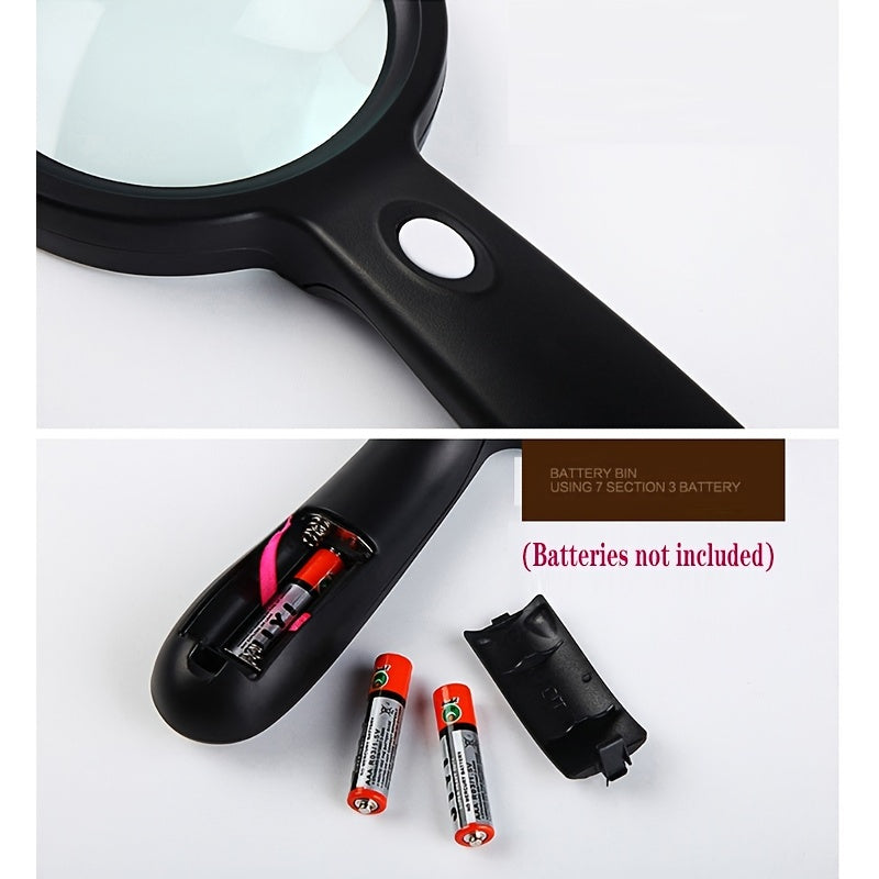 Lumora 10X Lighted Magnifying Glass Handheld with 12 LED for Reading & Repair 5