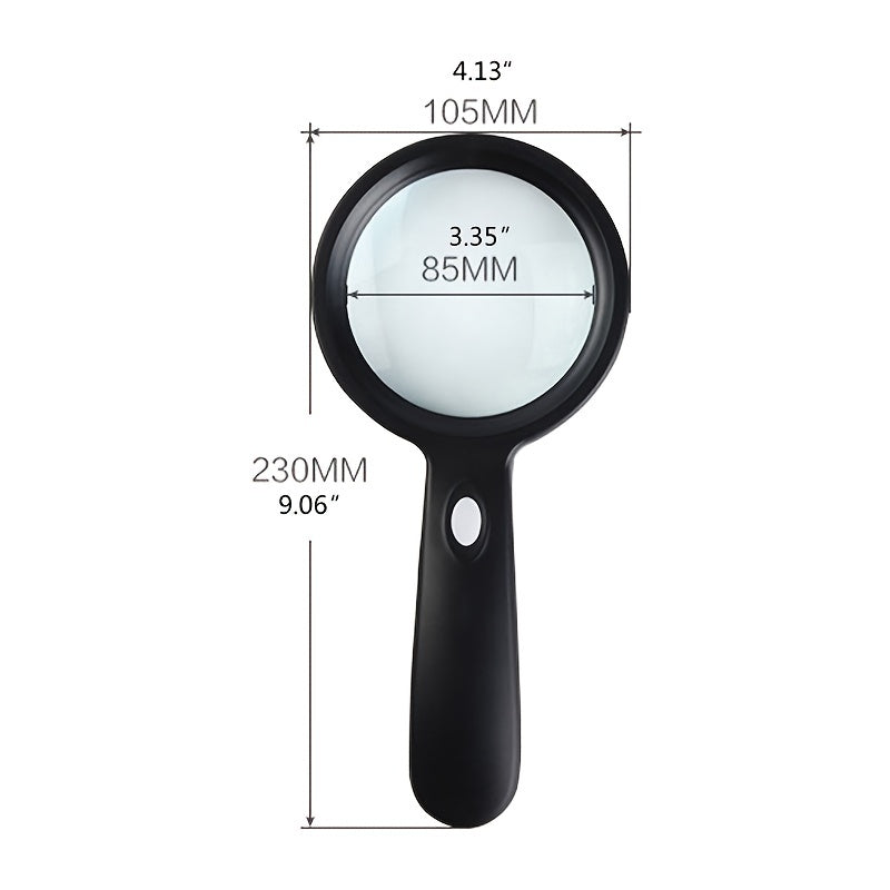 Lumora 10X Lighted Magnifying Glass Handheld with 12 LED for Reading & Repair 6