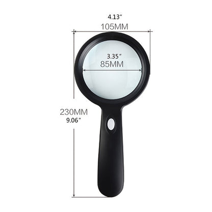 Lumora 10X Lighted Magnifying Glass Handheld with 12 LED for Reading & Repair 6