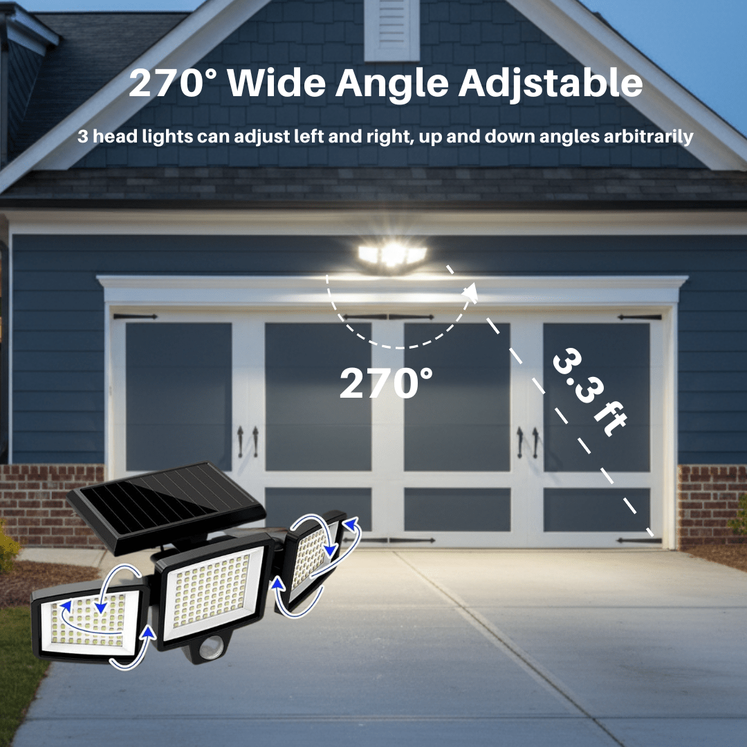 Lumora Solar Motion Sensor Light - 2500 Lumen Outdoor Flood Light with Remote Control 1