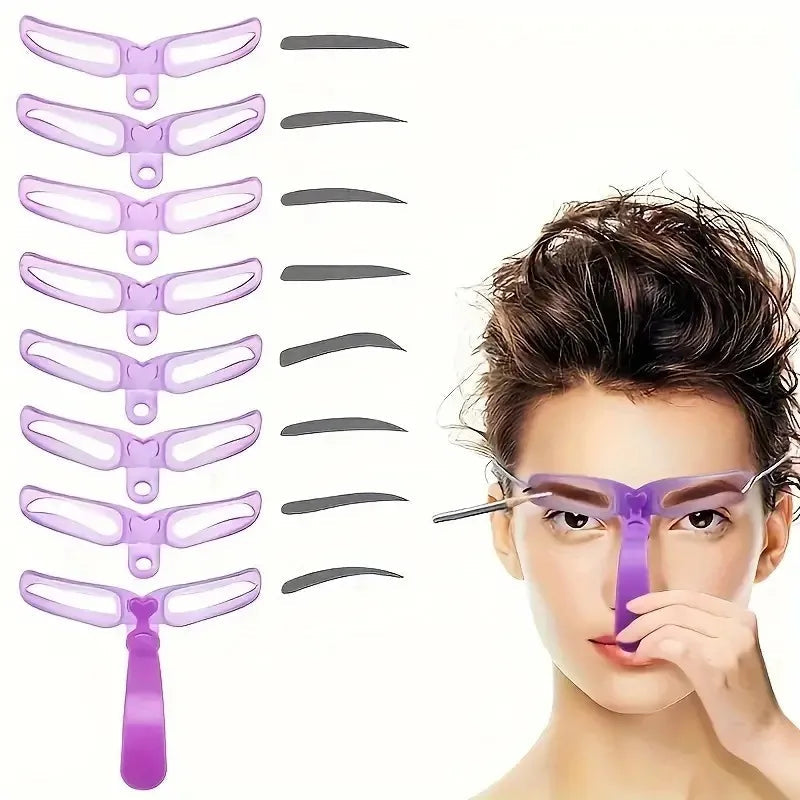 LuxRoyale 8 In 1 Perfect Brow Stencil for Effortless Shaping 1