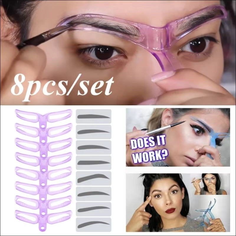 LuxRoyale 8 In 1 Perfect Brow Stencil for Effortless Shaping 3