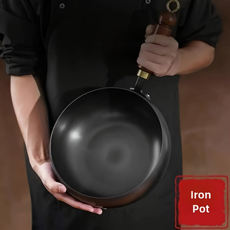 LuxRoyale Cast Iron Potbelly Pan with Lid Heavy-Duty Even Heat Frying Cookware 6
