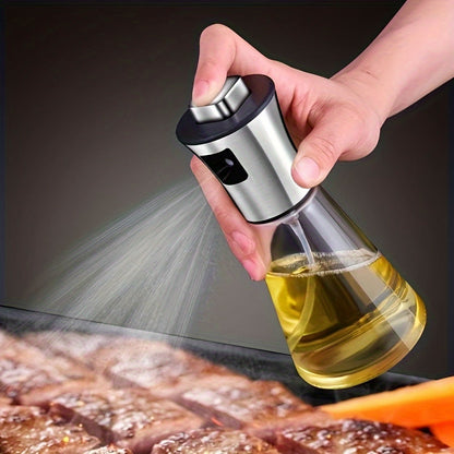 LuxRoyale Oil Spray Bottle – 304 Stainless Steel & Glass BPA-Free Dispenser for Cooking & BBQ 0