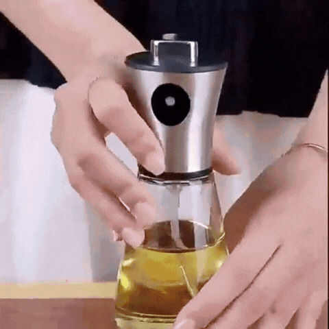 LuxRoyale Oil Spray Bottle – 304 Stainless Steel & Glass BPA-Free Dispenser for Cooking & BBQ 1
