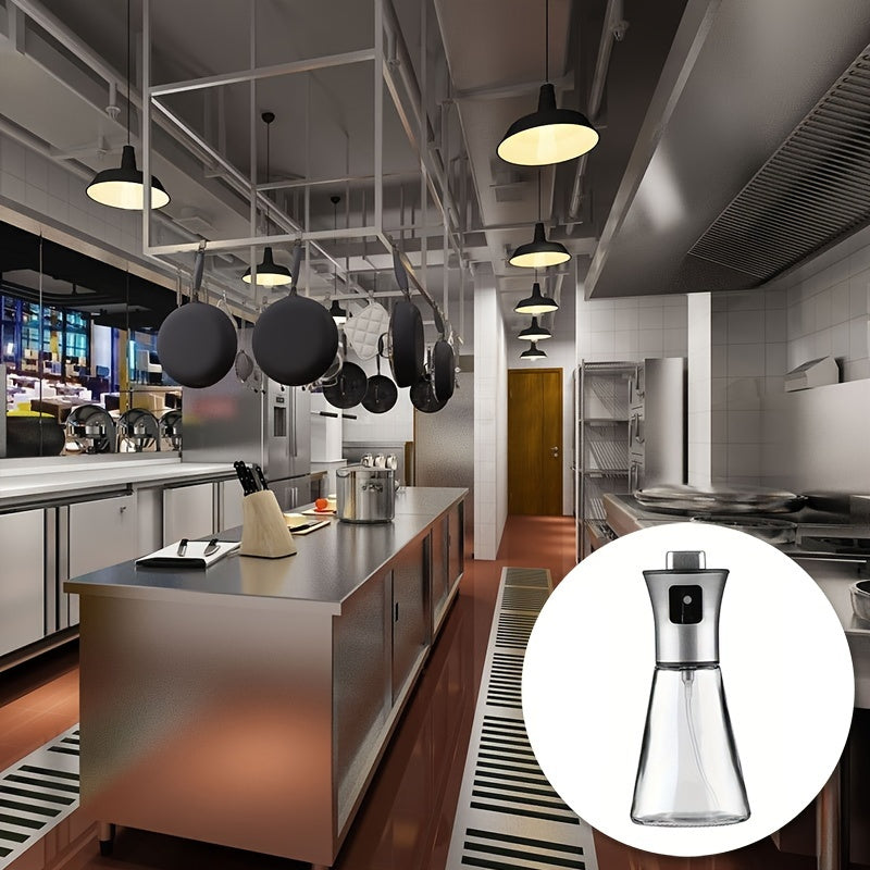 LuxRoyale Oil Spray Bottle – 304 Stainless Steel & Glass BPA-Free Dispenser for Cooking & BBQ 2