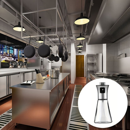 LuxRoyale Oil Spray Bottle – 304 Stainless Steel & Glass BPA-Free Dispenser for Cooking & BBQ 2