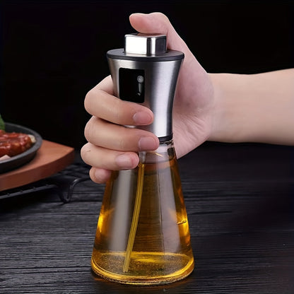 LuxRoyale Oil Spray Bottle – 304 Stainless Steel & Glass BPA-Free Dispenser for Cooking & BBQ 4