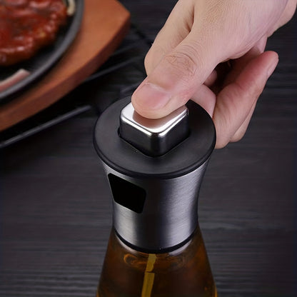 LuxRoyale Oil Spray Bottle – 304 Stainless Steel & Glass BPA-Free Dispenser for Cooking & BBQ 7