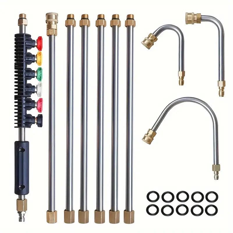 Luxora 4000 PSI Telescoping High Pressure Washer Wand Set for Gutter & Roof Drainage & Walls Cleaning 3