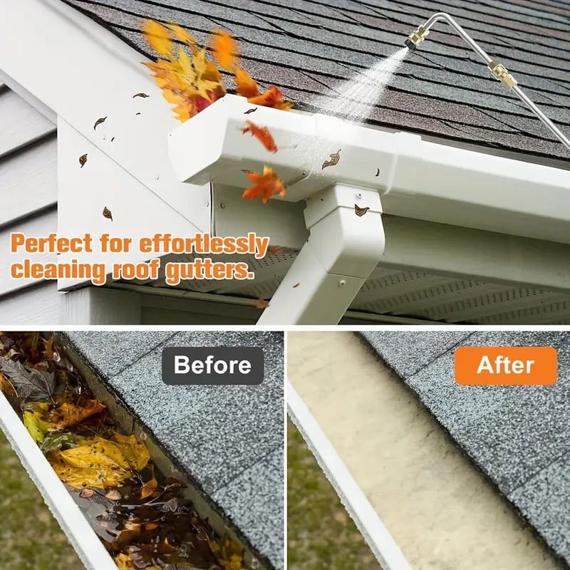 Luxora 4000 PSI Telescoping High Pressure Washer Wand Set for Gutter & Roof Drainage & Walls Cleaning 5
