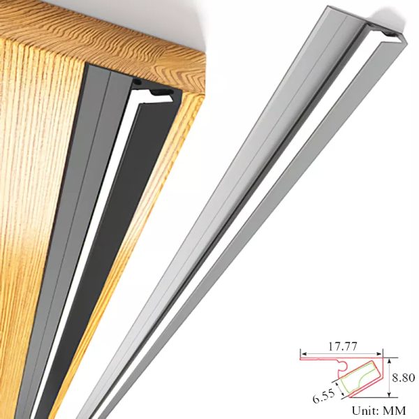 Luxora 45 Degree LED Under Cabinet Lighting Bars Invisible Ultra Thin Strips 3