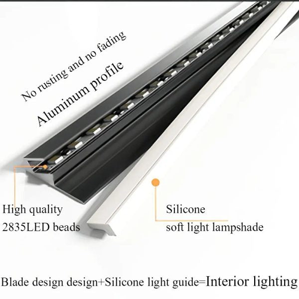 Luxora 45 Degree LED Under Cabinet Lighting Bars Invisible Ultra Thin Strips 5