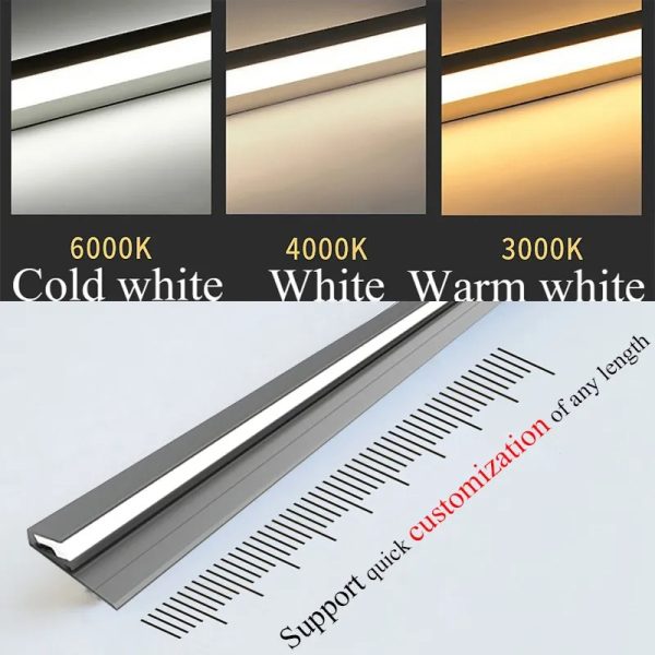 Luxora 45 Degree LED Under Cabinet Lighting Bars Invisible Ultra Thin Strips 7