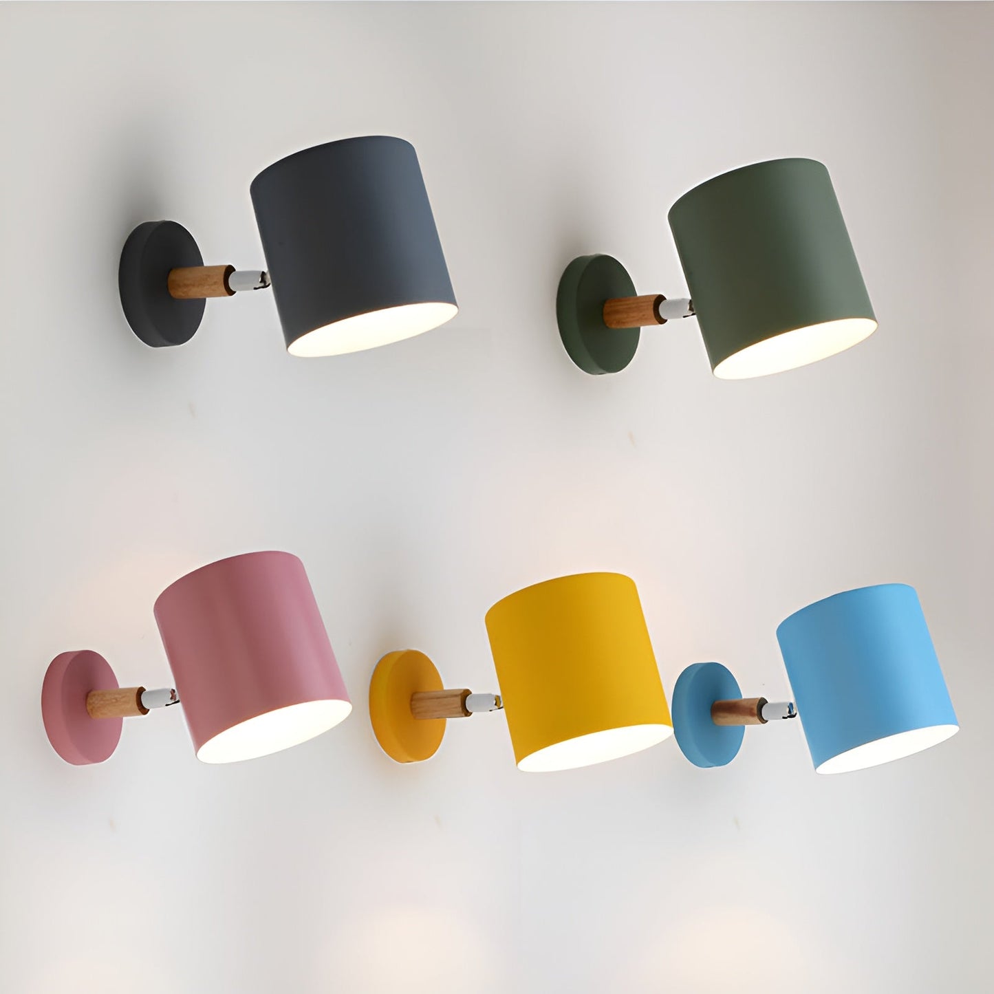 Luxora Adjustable Wall Lamp with Scandinavian Design and Pastel Shades 1