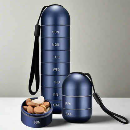 Luxora Aluminum 7 Days Portable Pill Organizer for Travel 1