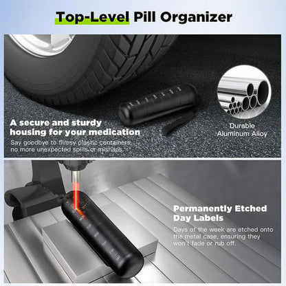 Luxora Aluminum 7 Days Portable Pill Organizer for Travel 6