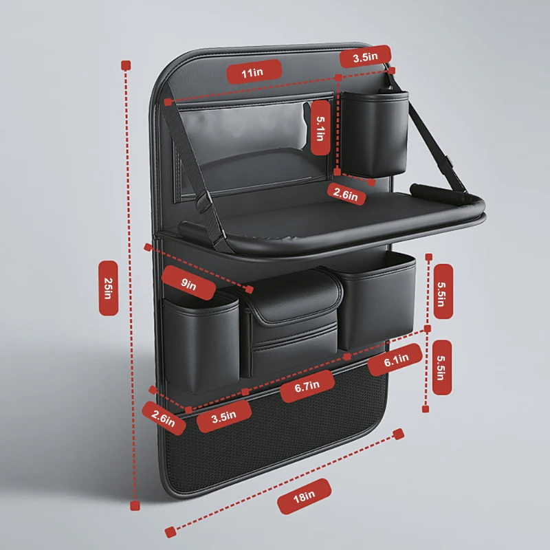 Luxora Car Back Seat Organizer With Tablet Holder Tray 5
