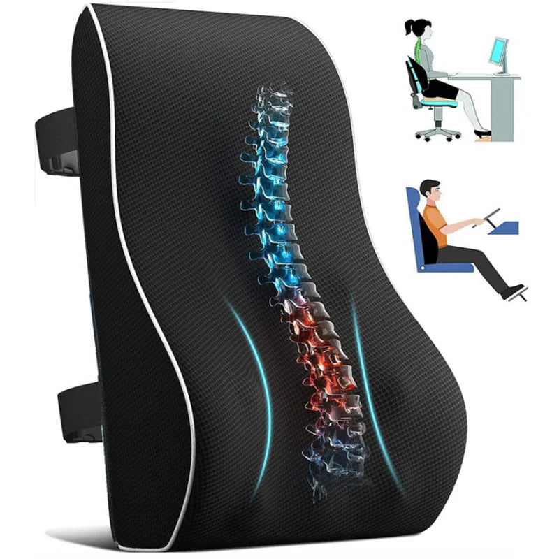 Novara Ergonomic Memory Foam Lumbar Support Pillow for Back & Posture Support