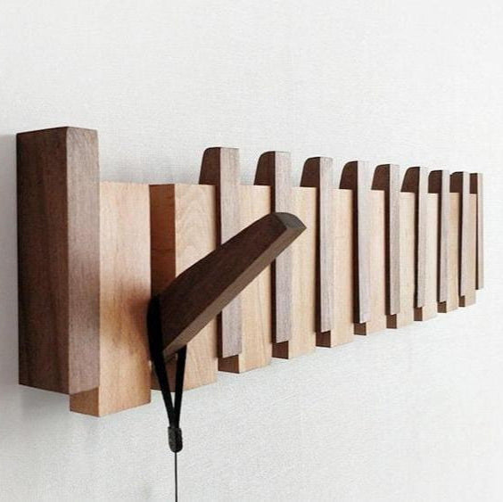 Luxora Handmade Wooden Coat Rack with Stylish Hooks 0