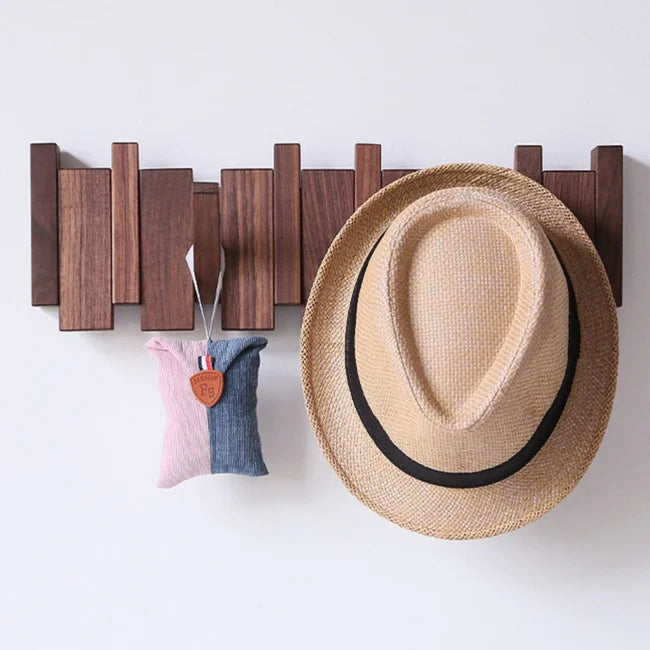 Luxora Handmade Wooden Coat Rack with Stylish Hooks 2