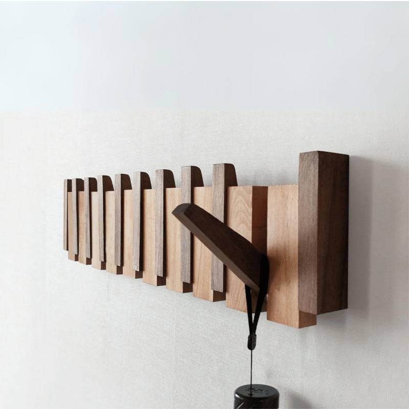 Luxora Handmade Wooden Coat Rack with Stylish Hooks 3