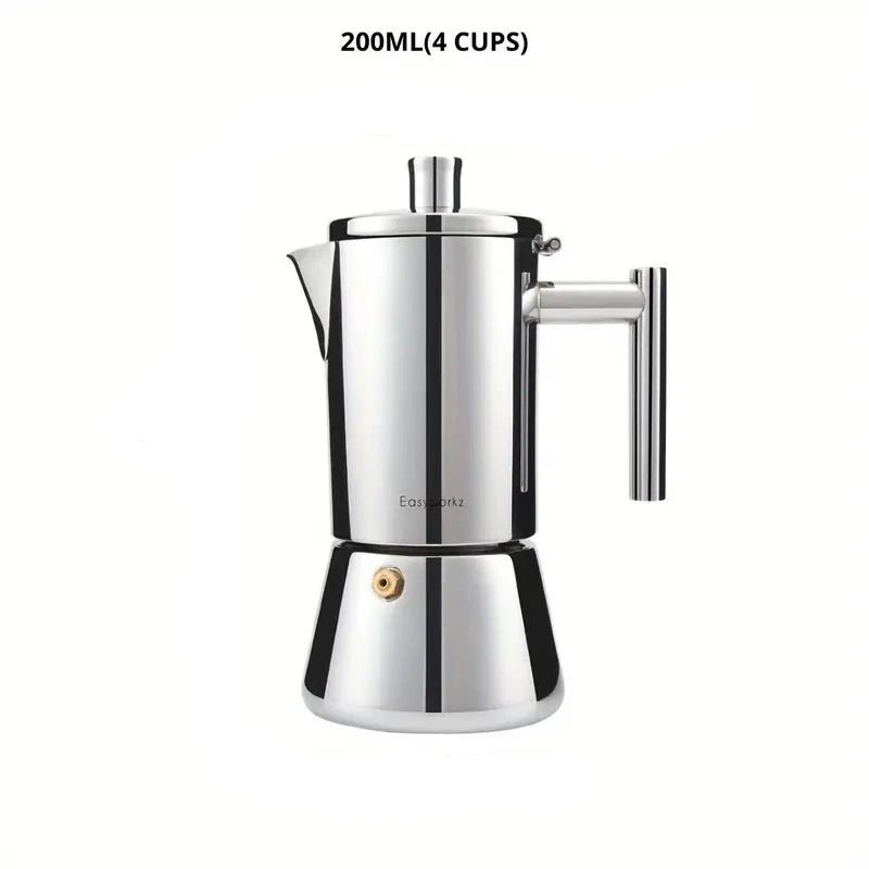 Luxora Moka Pot - Stainless Steel Design Stovetop Espresso Maker 3