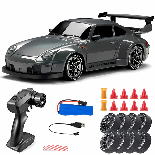 Luxora Retro Drift Master – 4WD RC Car with LED Lights 0