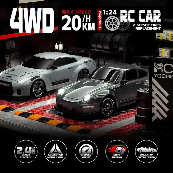 Luxora Retro Drift Master – 4WD RC Car with LED Lights 2