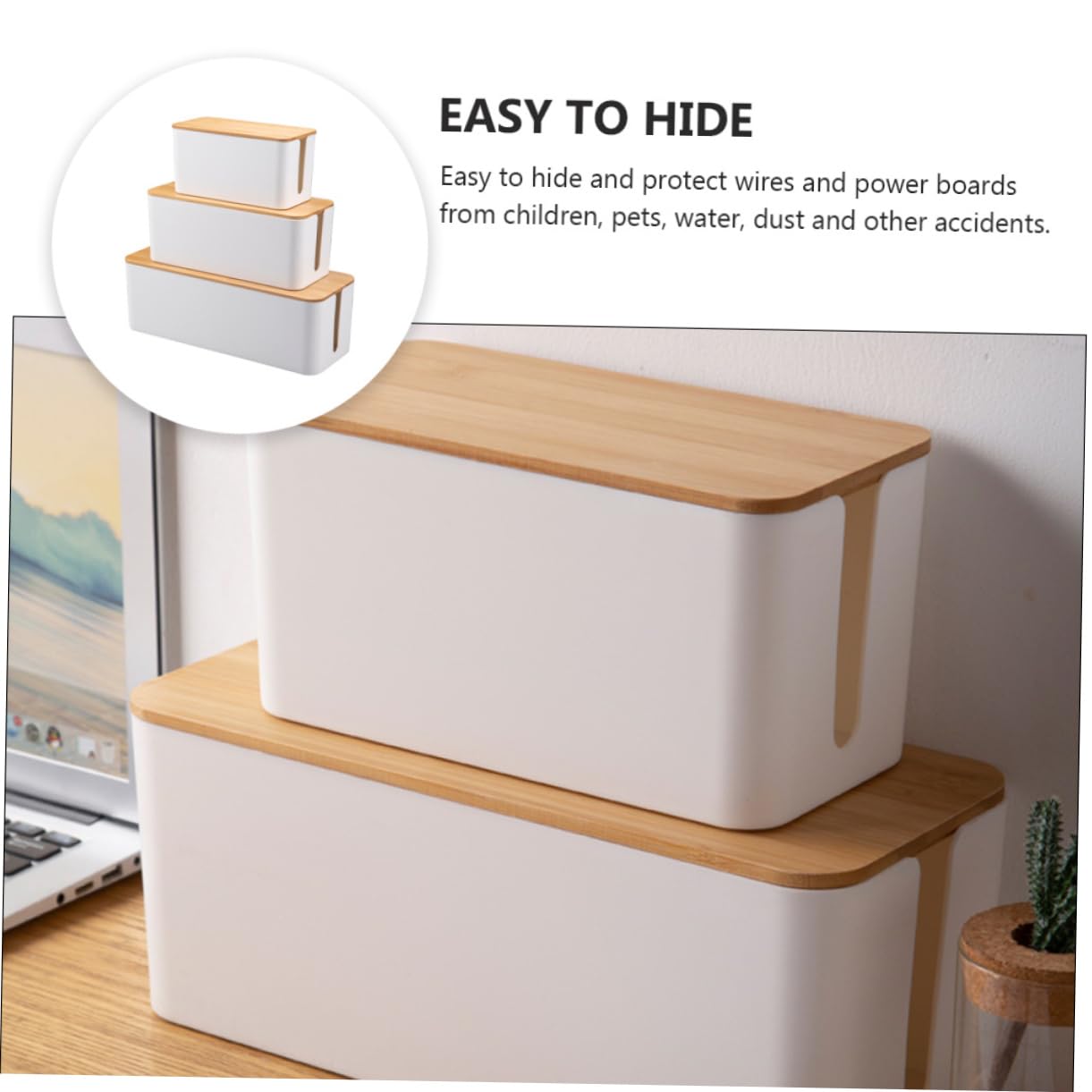 Luxora Wire Organizer Box for Tidy Cable Management 7