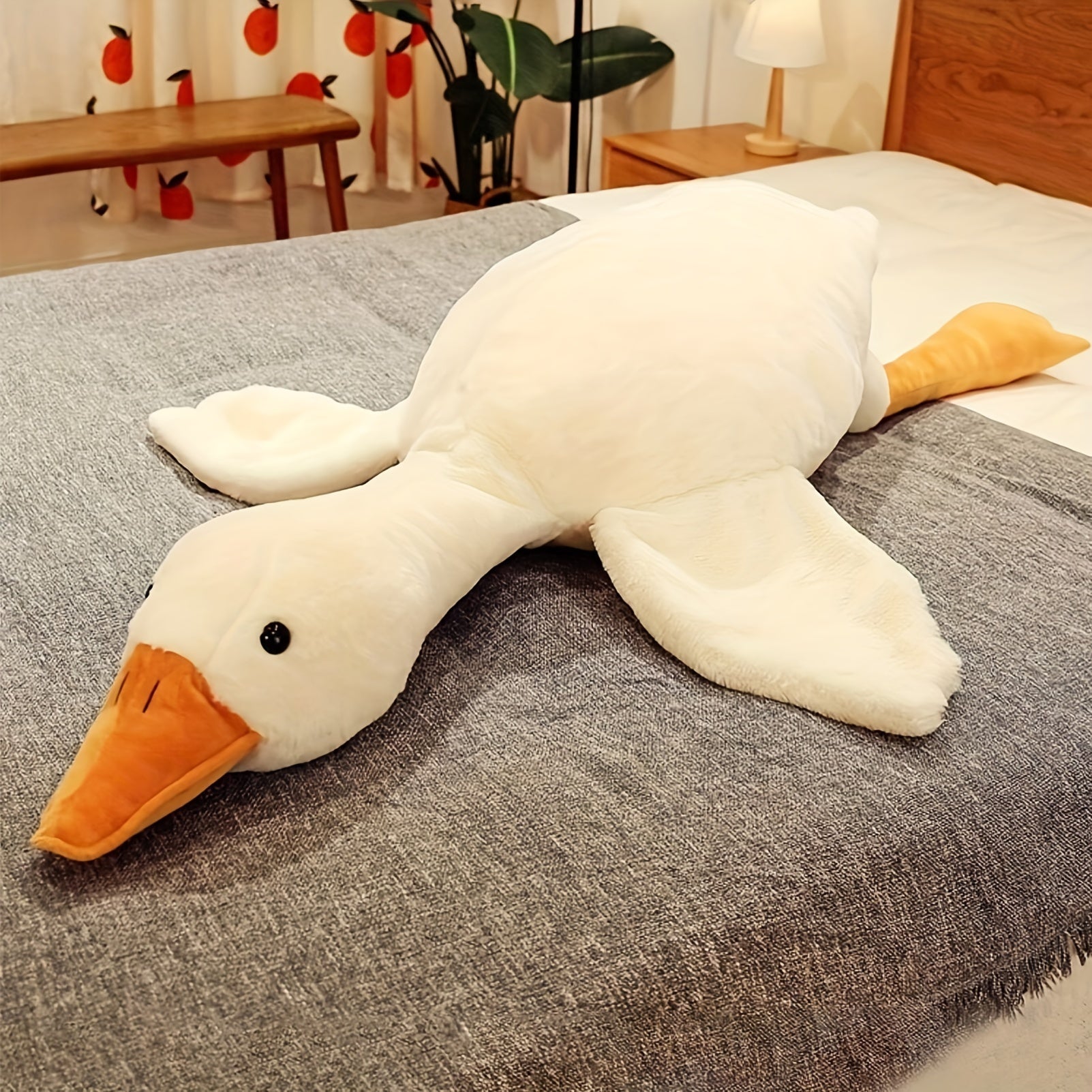 Luxoria Large Plush Duck Toy - Soft Stuffed Animal for Kids, Cuddle Floor Pillow 8