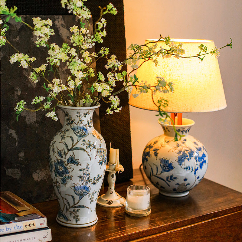 Luxury Gilded Chinoiserie Vase | Blue & White Porcelain Decor 3