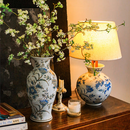 Luxury Gilded Chinoiserie Vase | Blue & White Porcelain Decor 3
