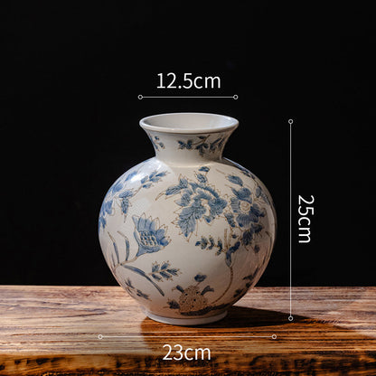Luxury Gilded Chinoiserie Vase | Blue & White Porcelain Decor 5