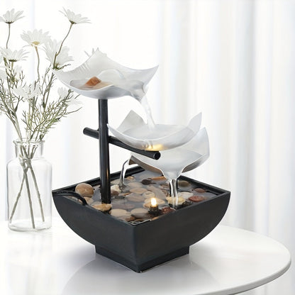 Majesta Elegant Tabletop Water Fountain with LED Lighting for Relaxation 3