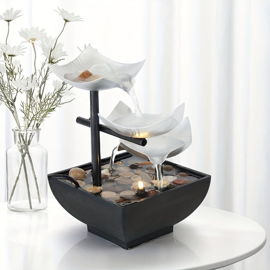 Majesta Elegant Tabletop Water Fountain with LED Lighting for Relaxation 3