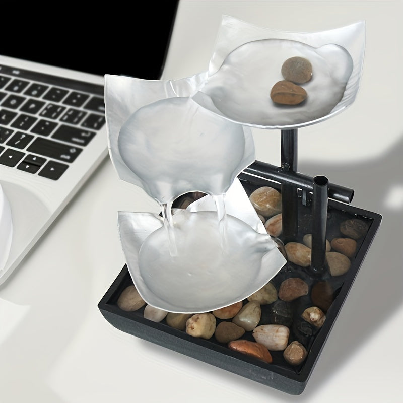 Majesta Elegant Tabletop Water Fountain with LED Lighting for Relaxation 4