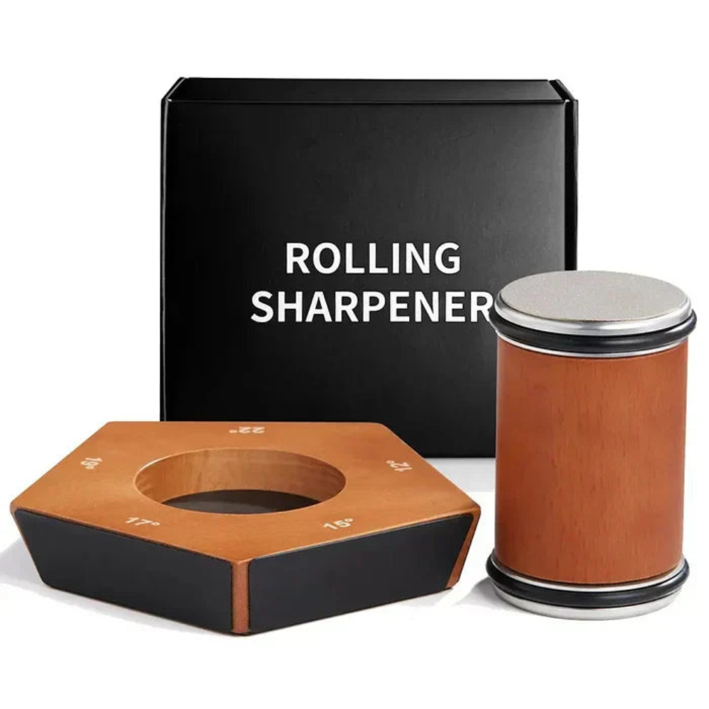 Manual Knife Sharpener | Diamond Coated Rolling Wheel for Precise Edge Control 3