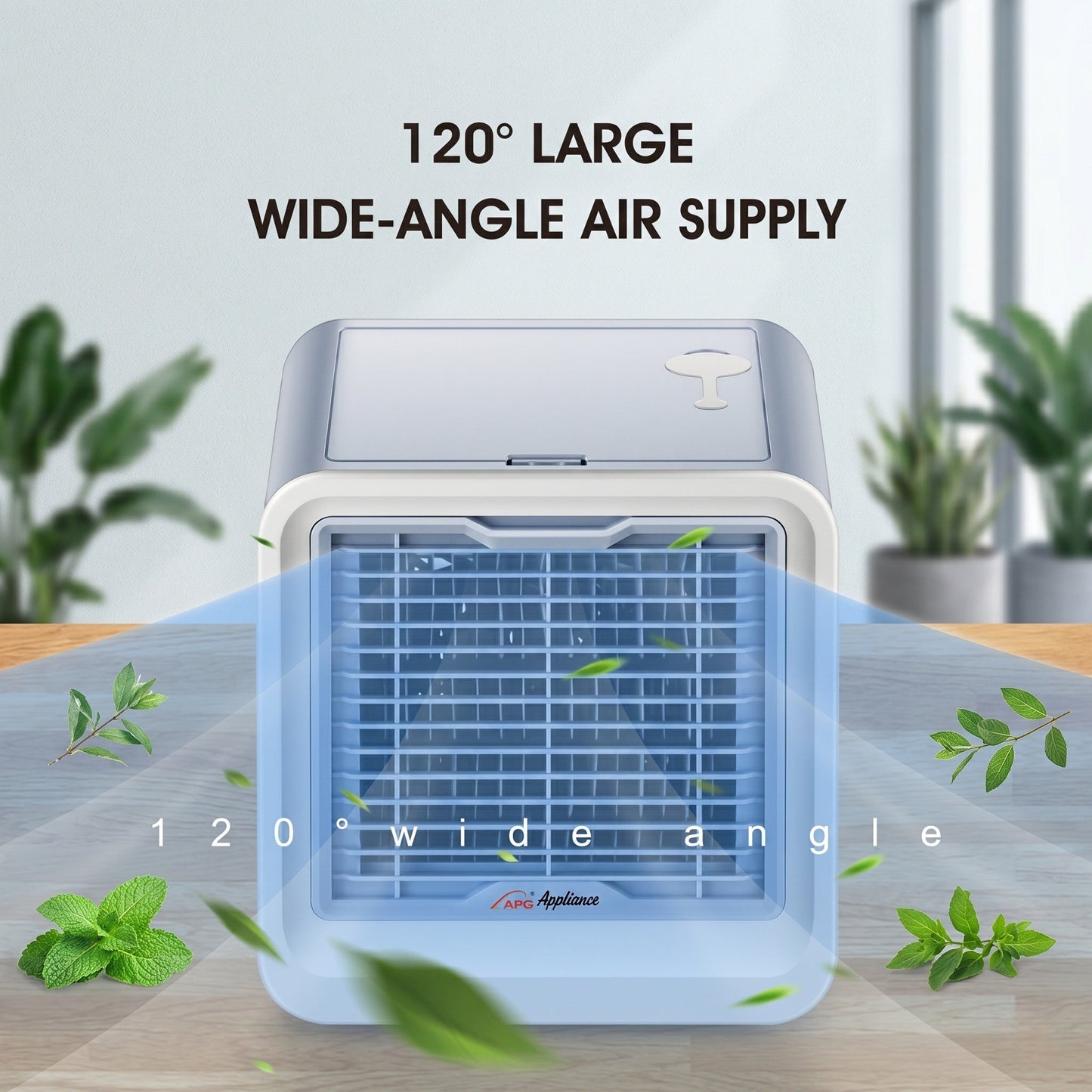 Mini Evaporative Air Cooler Fan | 120° Airflow | 3 Speed Settings | Night Light | USB Powered 7
