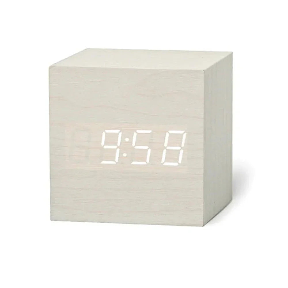 Mini LED Alarm Clock Compact Desk Clock with Night Mode 4