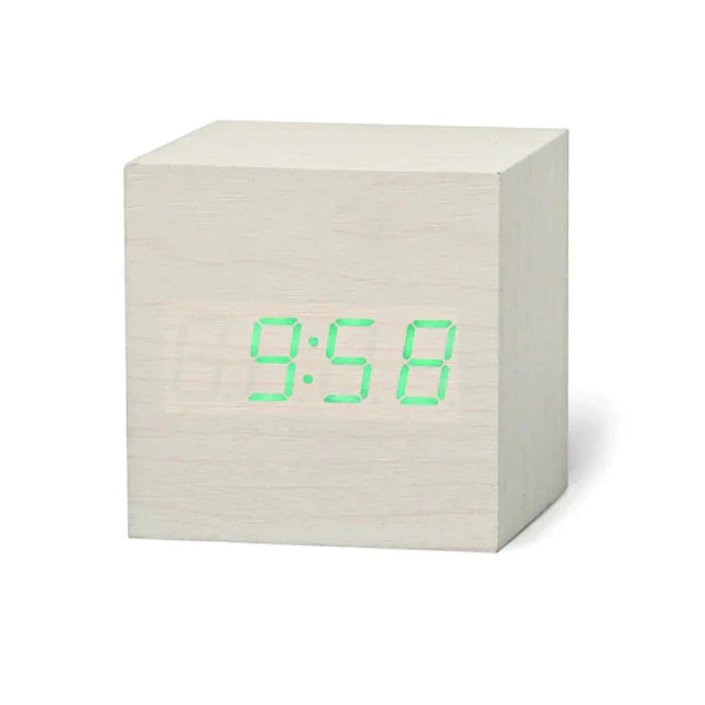 Mini LED Alarm Clock Compact Desk Clock with Night Mode 5