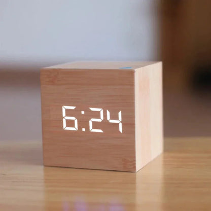 Mini LED Alarm Clock Compact Desk Clock with Night Mode 6