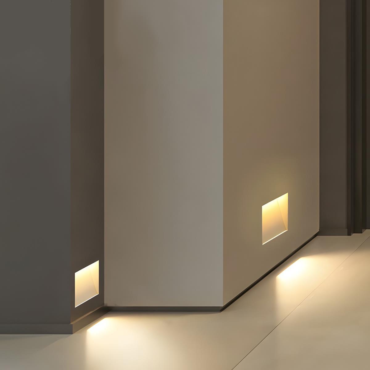 Minimalist LED Wall Sconce – White, Rectangular Design with Motion Sensor for the Hallway or Bedroom 1