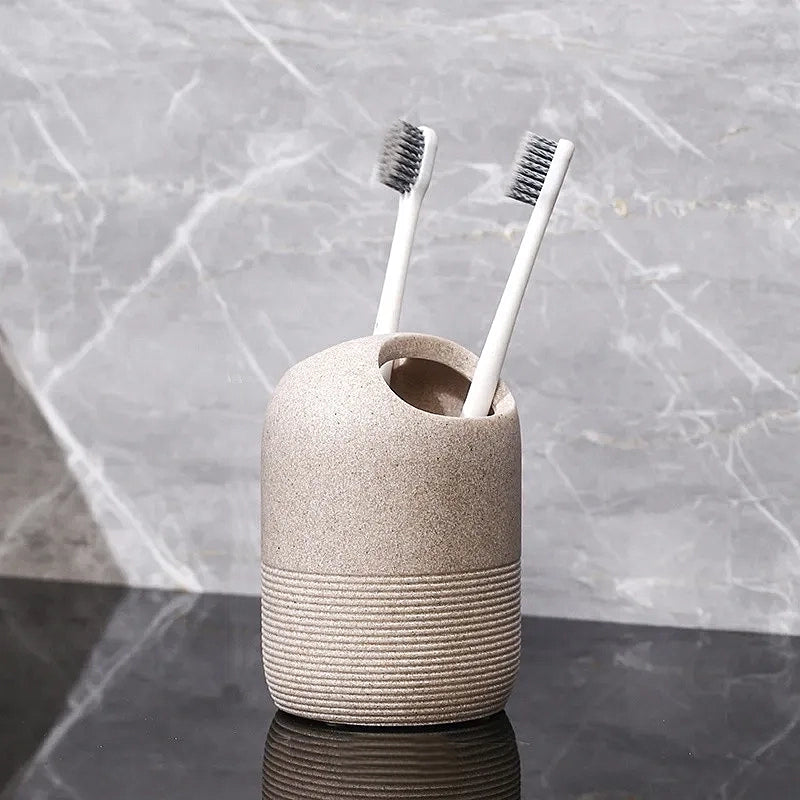 Minimalist Stone Bathroom Set 11